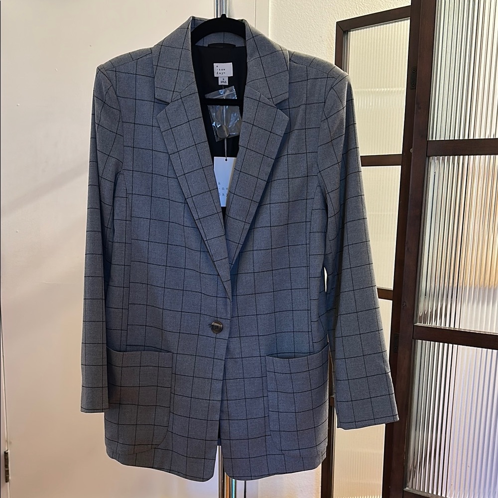 a new day Gray Blazer Modern Cut Suit Jacket